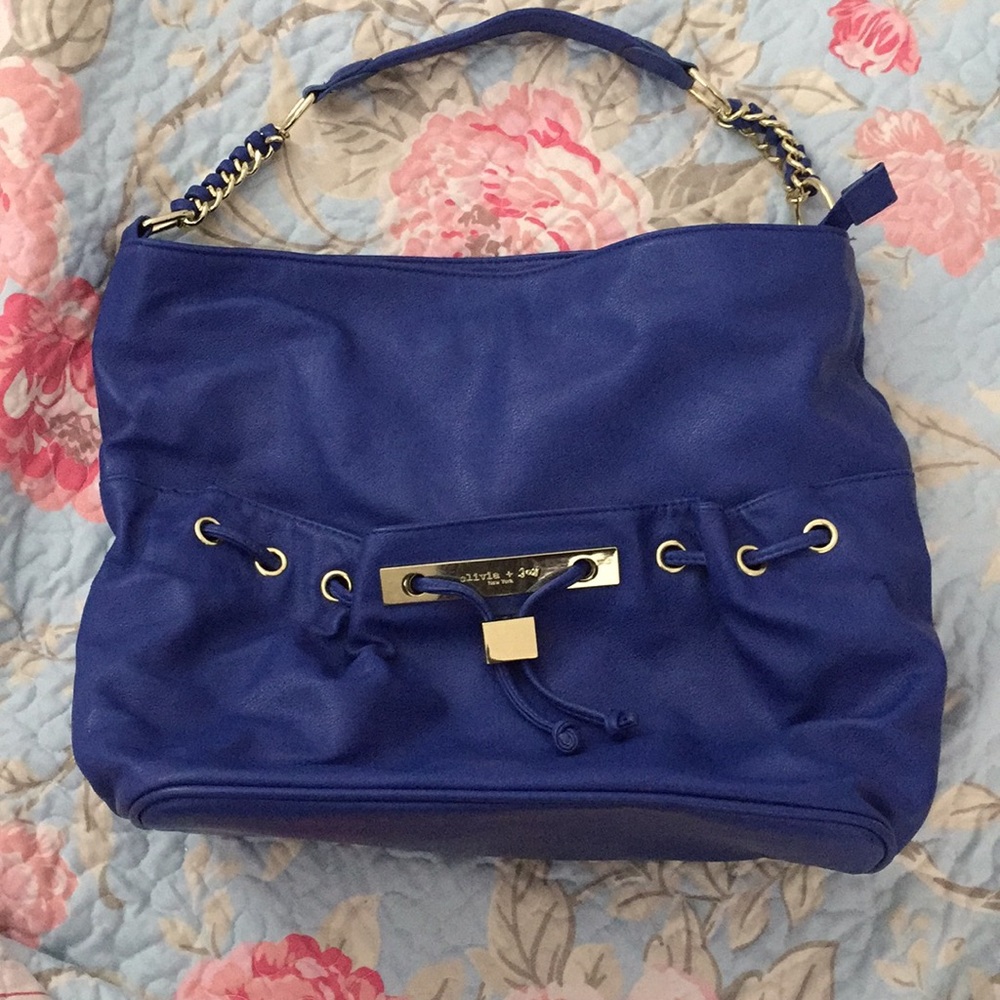 Olivia and Joy Blue Shoulder Bag